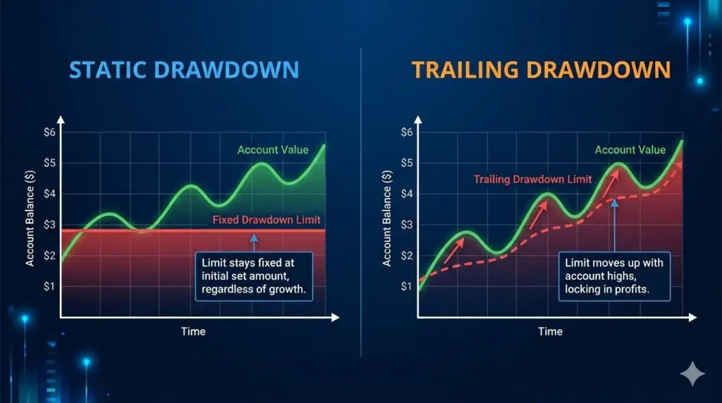 Trailing Drawdown vs Static Drawdown